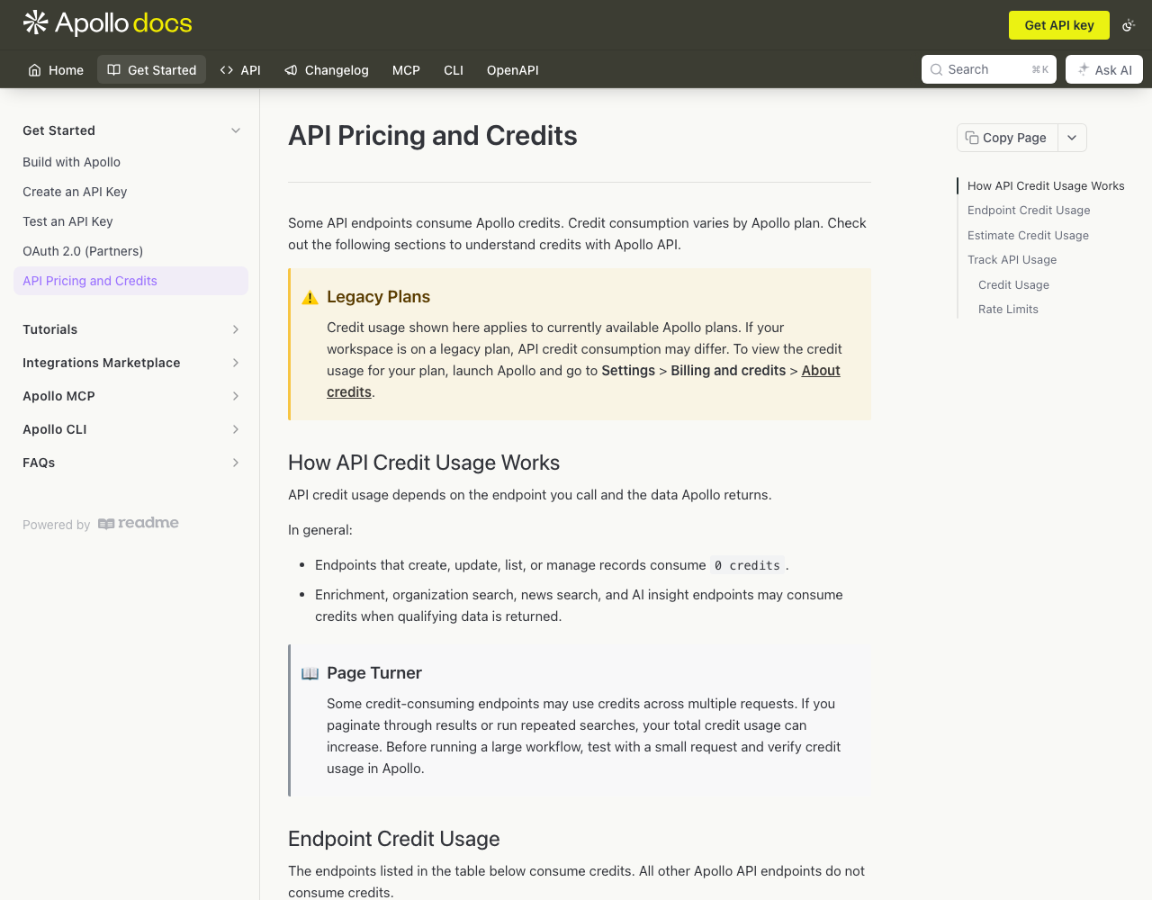 Apollo.io pricing page, captured for reference